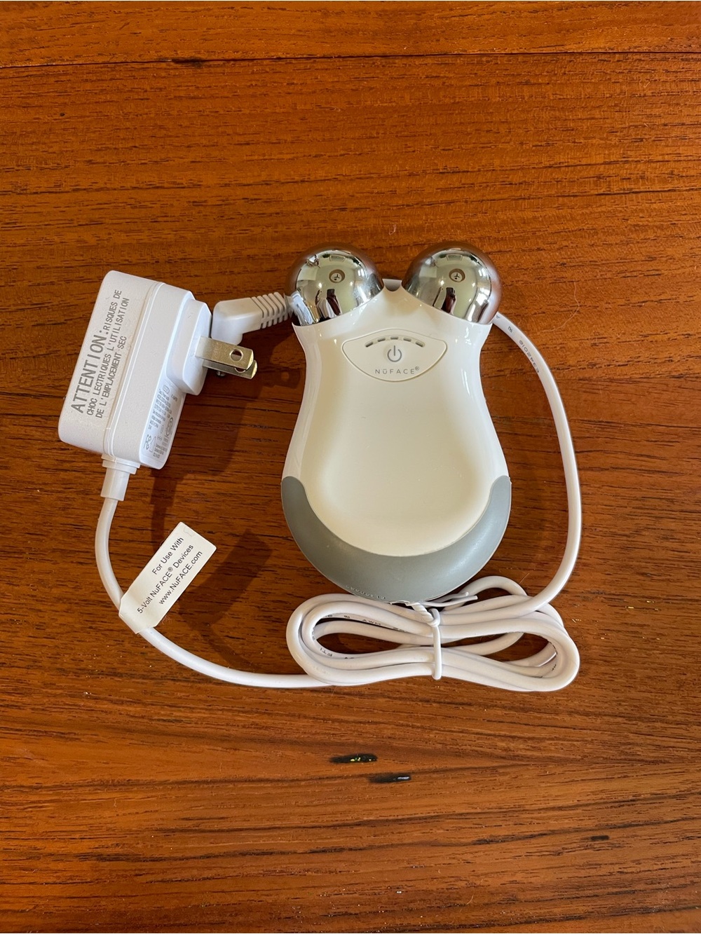 NuFace Mini Facial Toning Device in White and Silver